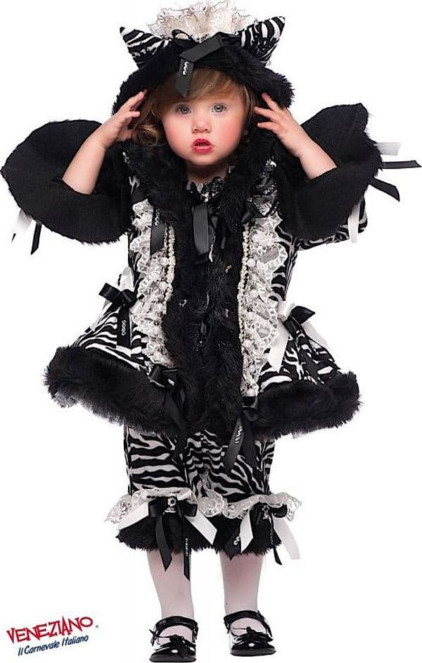 Costume carnevale zebra 0-3 anni - veneziano 51028 – abito
