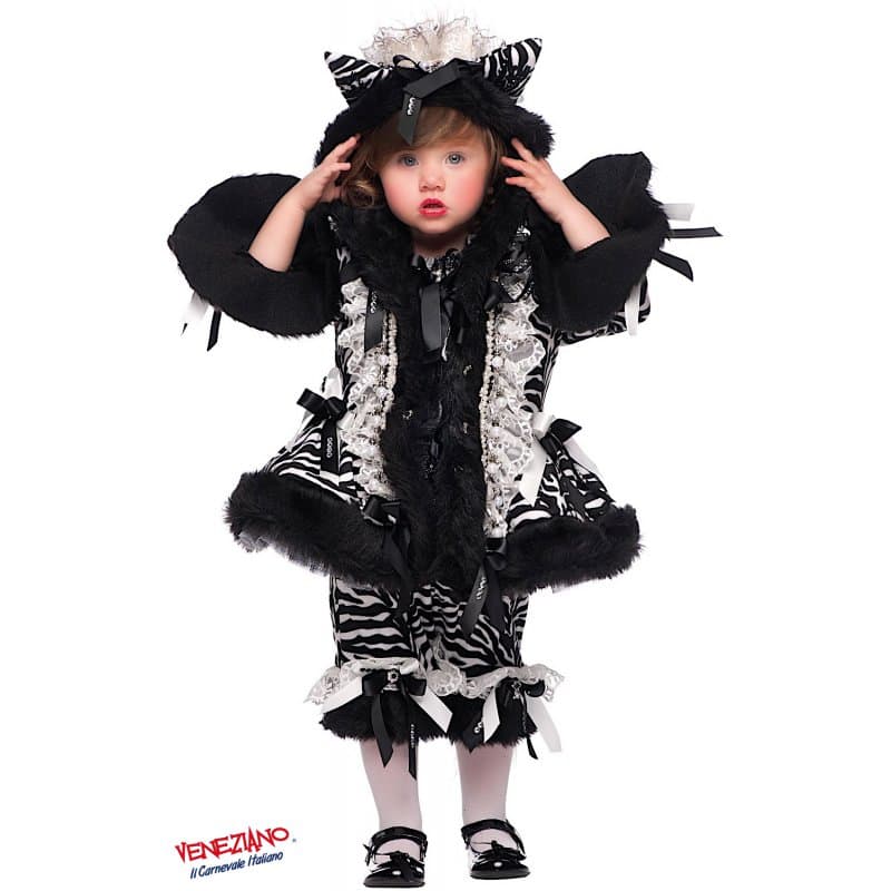 Costume carnevale zebra 0-3 anni - veneziano 51028 - 2