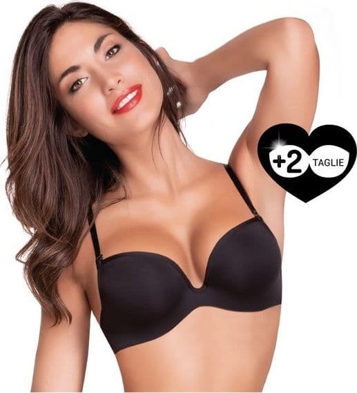 Reggiseno Love And Bra Meraviglioso Super Push-Up A Fascia In Microfibra In Coppa B – Nero, 4B – Love & Bra – maglia