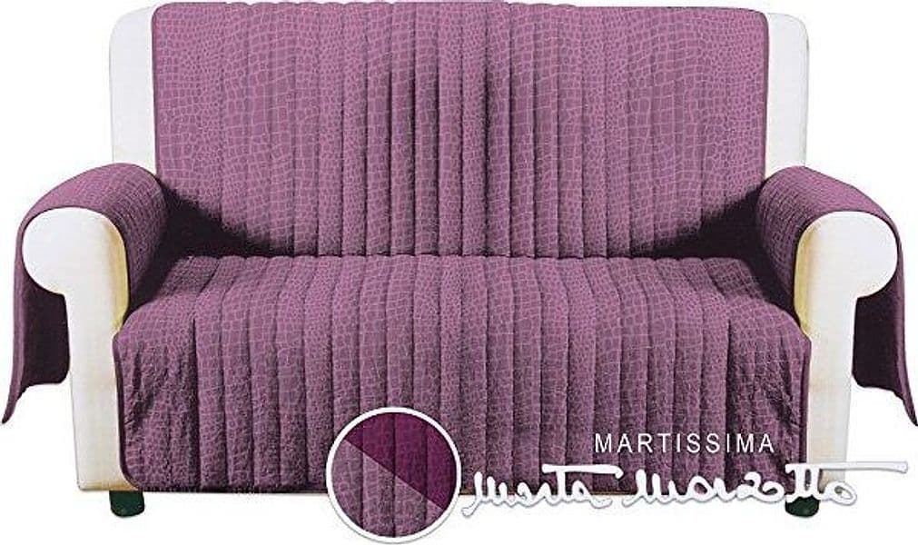 Copridivano trapuntato double face evolution marta marzotto – mosto-prugna, 4 Posti – letto