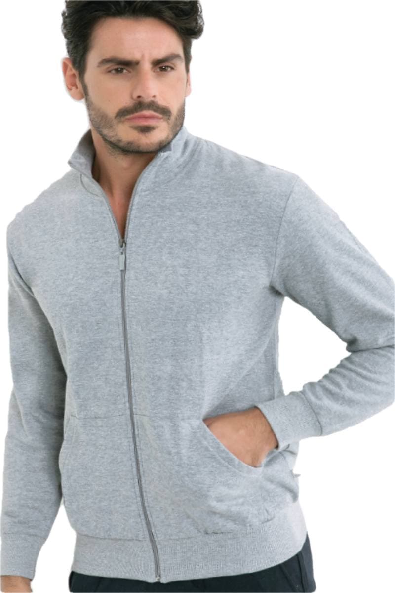 Felpa full zip uomo 100% cotone enrico coveri - 3