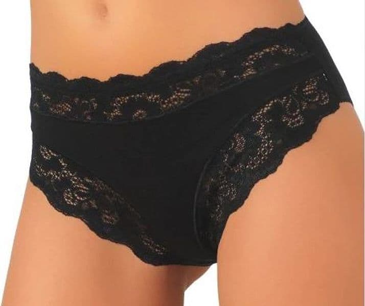 Slip Jadea Mod. 742 In Pizzo In Cotone Elasticizzato Bianco/Nero/Nudo – 6 – maglia