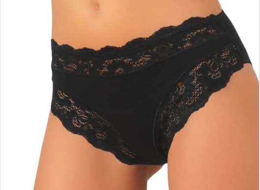 Slip Jadea Mod. 742 In Pizzo In Cotone Elasticizzato Bianco/Nero/Nudo - 6