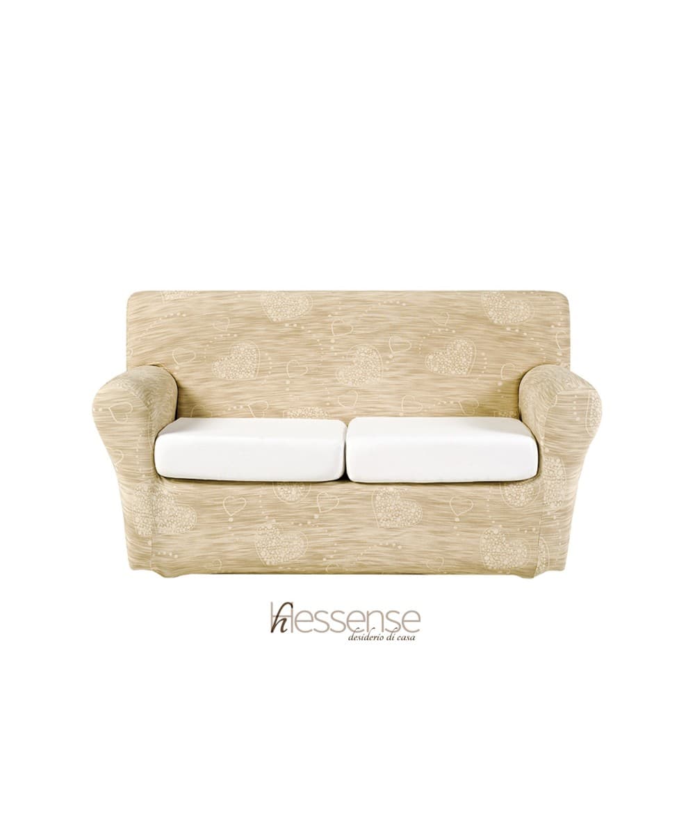 Copridivano Elasticizzato Brio Hessense Cuori - 24
