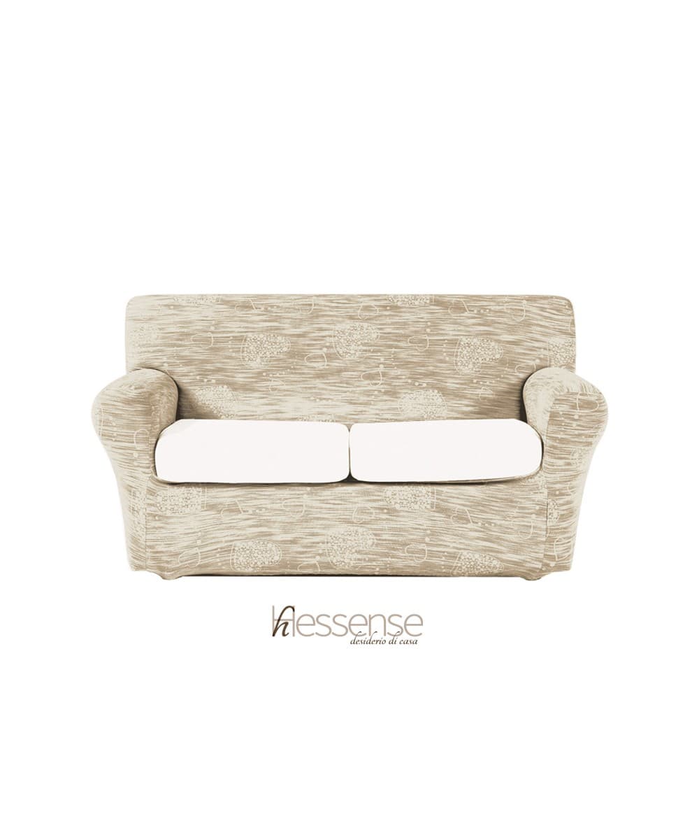 Copridivano Elasticizzato Brio Hessense Cuori - 25