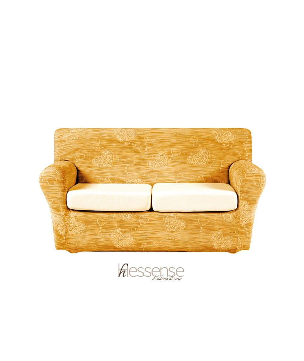 Copridivano Elasticizzato Brio Hessense Cuori - 22
