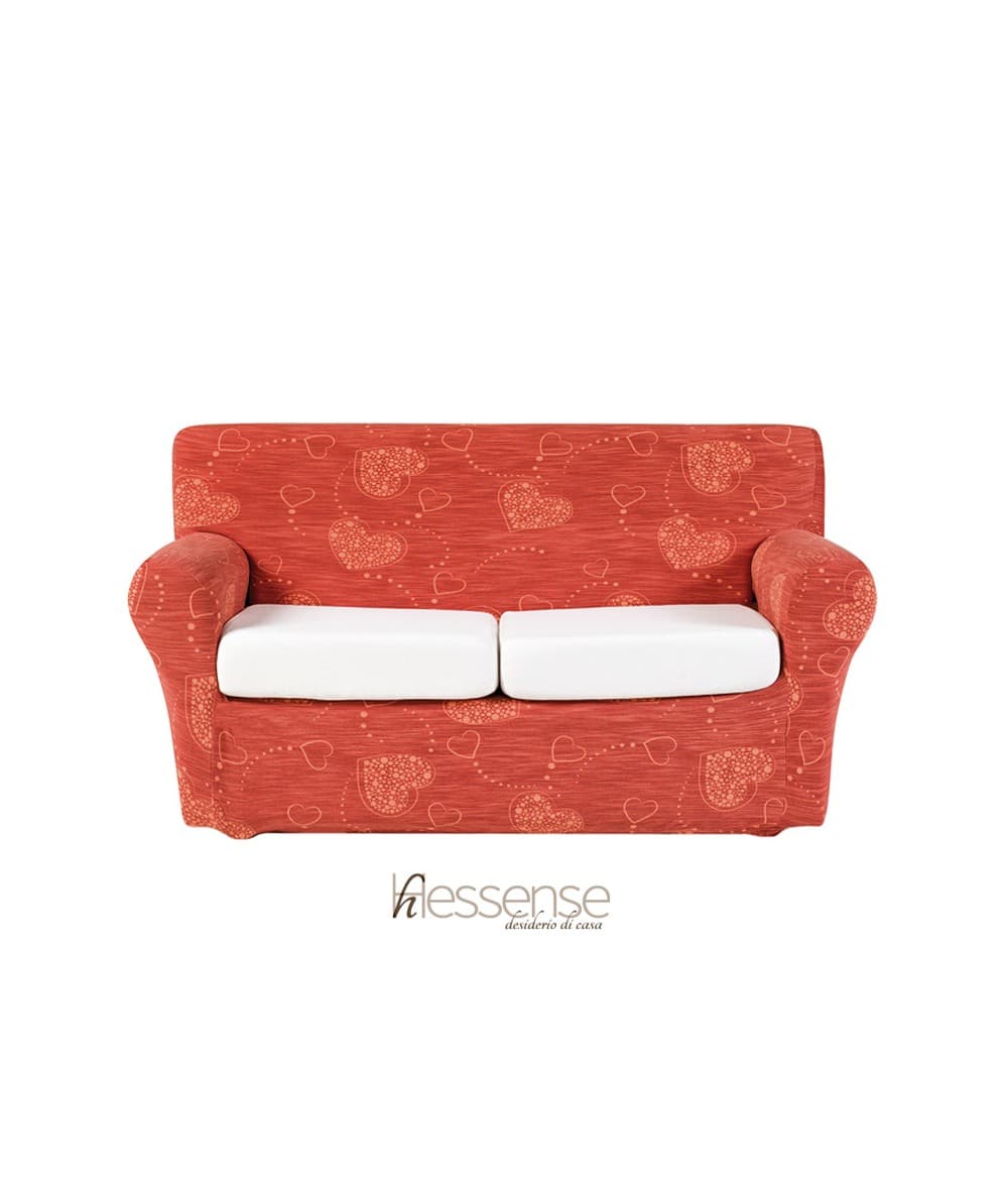 Copridivano Elasticizzato Brio Hessense Cuori - 21