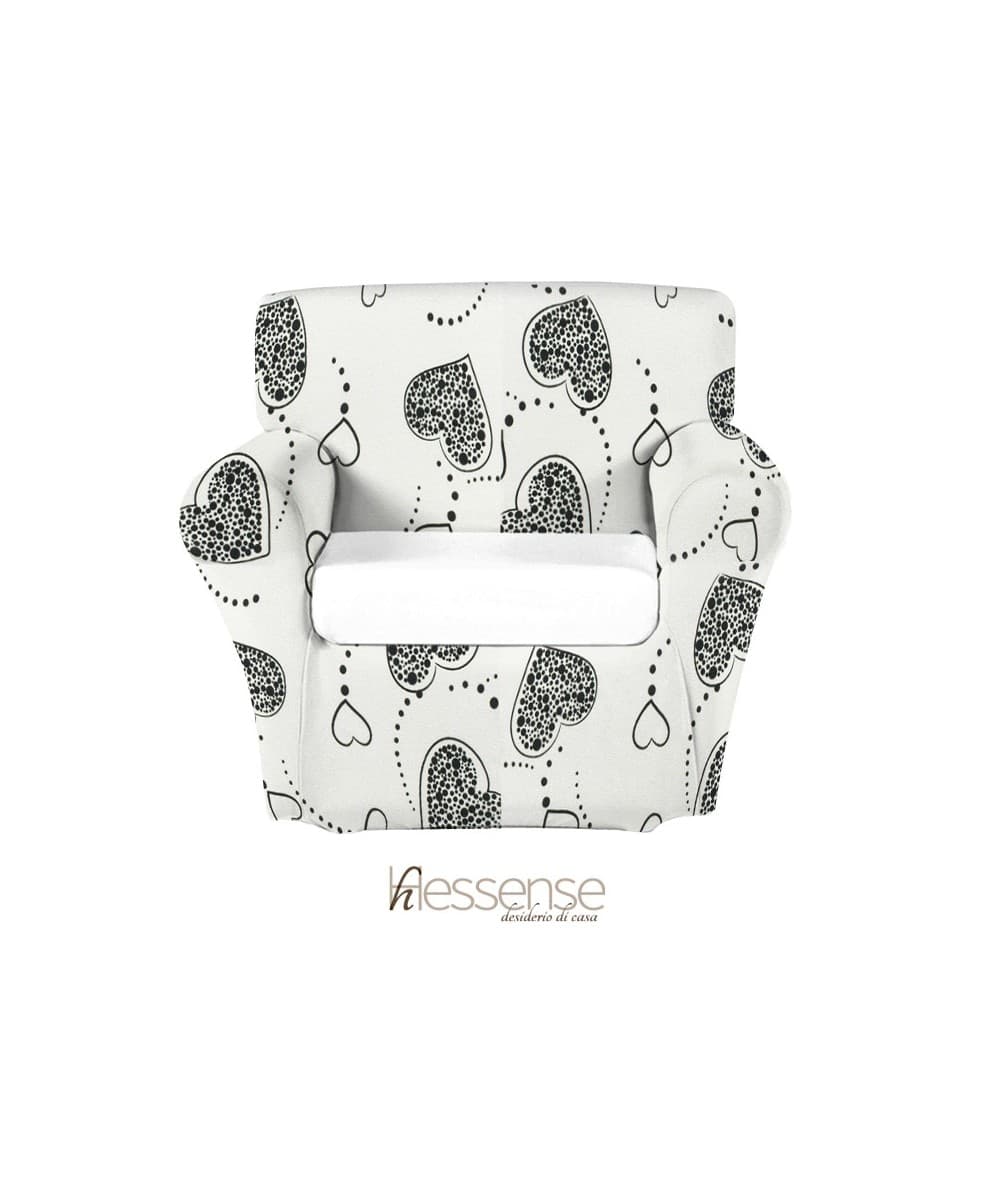Copripoltrona Elasticizzato Brio Hessense Cuori - 19