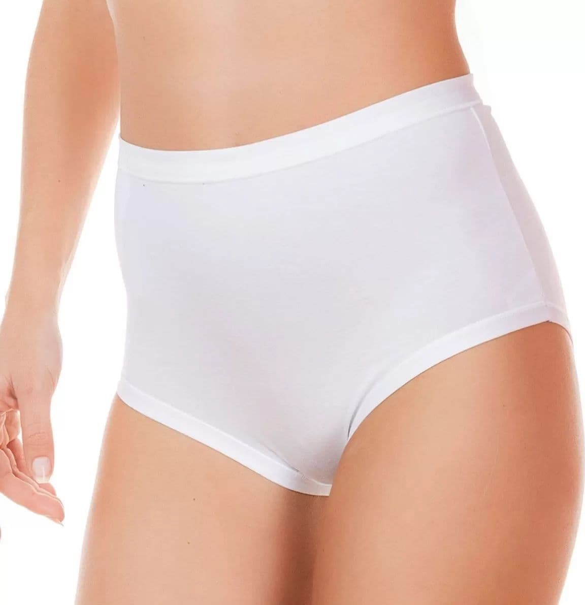 Slip Culotte in Cotone Jadea Mod. 787 Vita Alta Bianco/Nero – beige