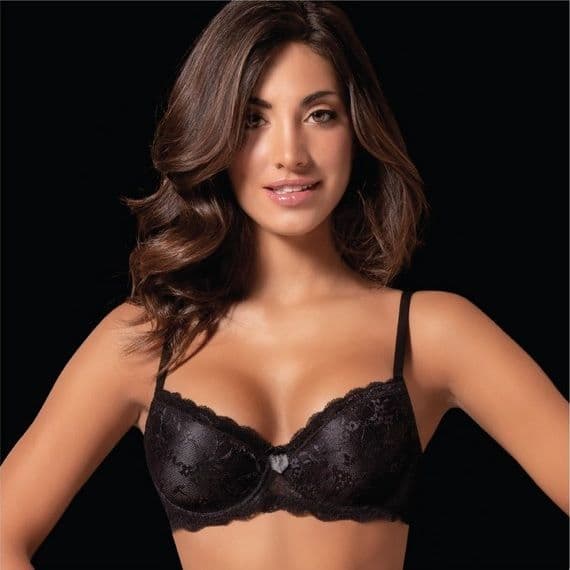 Reggiseno Love And Bra Noemi In Pizzo Con Ferretto in Coppa B – Nero, 6B – Love & Bra – maglia