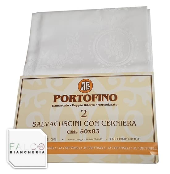 Coppia Federe Salvacuscini Damascato con Cerniera PORTOFINO - 3