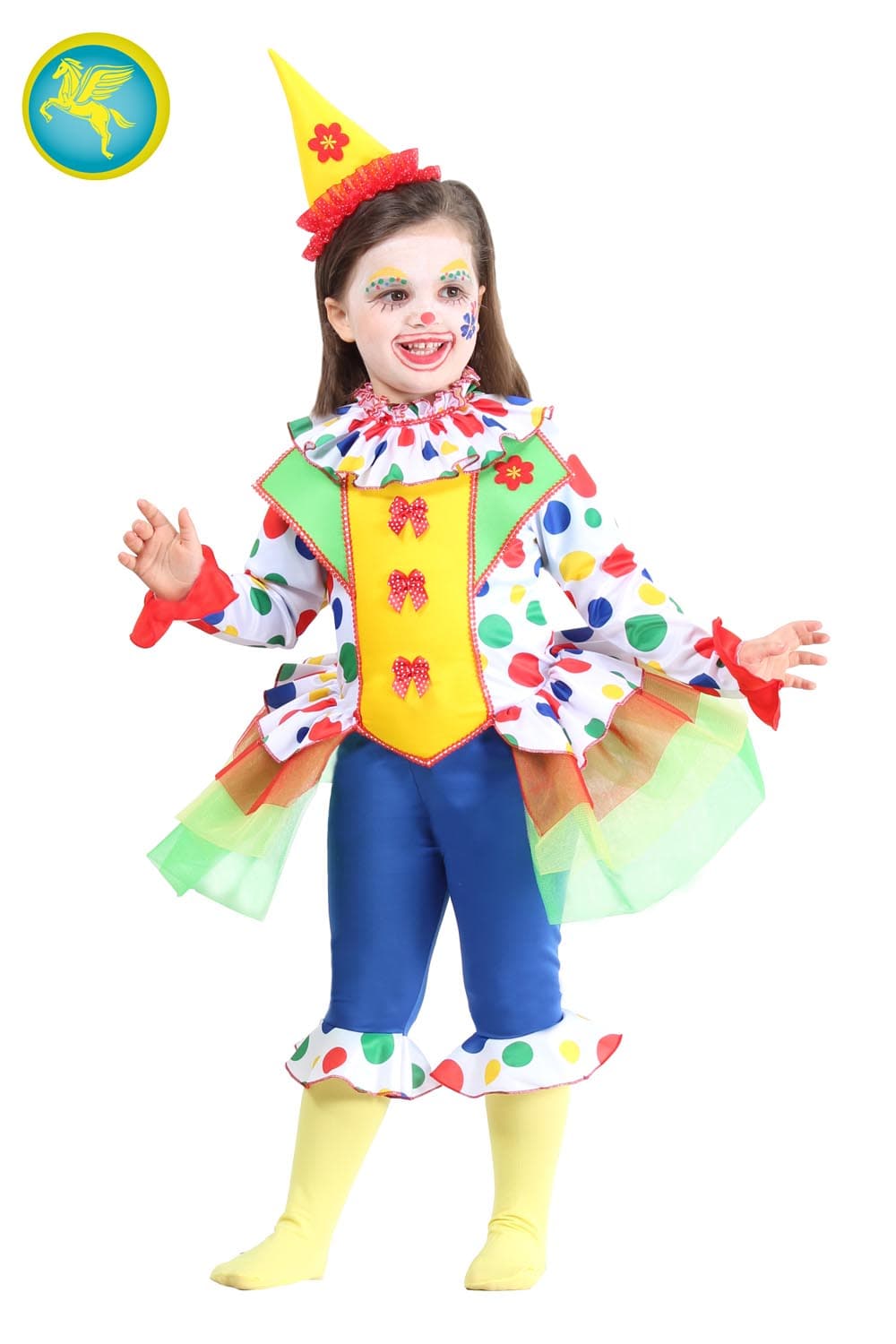 COSTUME CARNEVALE PAGLIACCETTA DA 13 A 36 MESI - PEGASUS 2042 - 5