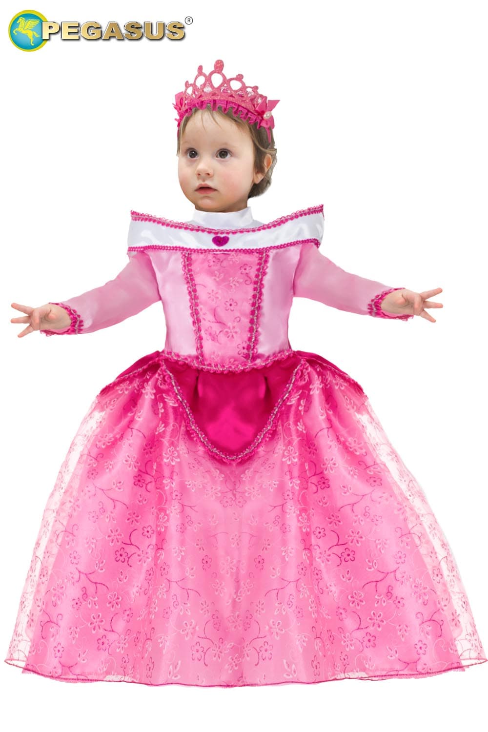 COSTUME CARNEVALE PRINCIPESSA AURORA BIMBA DA 10 A 36 MESI - PEGASUS 2109 - 5