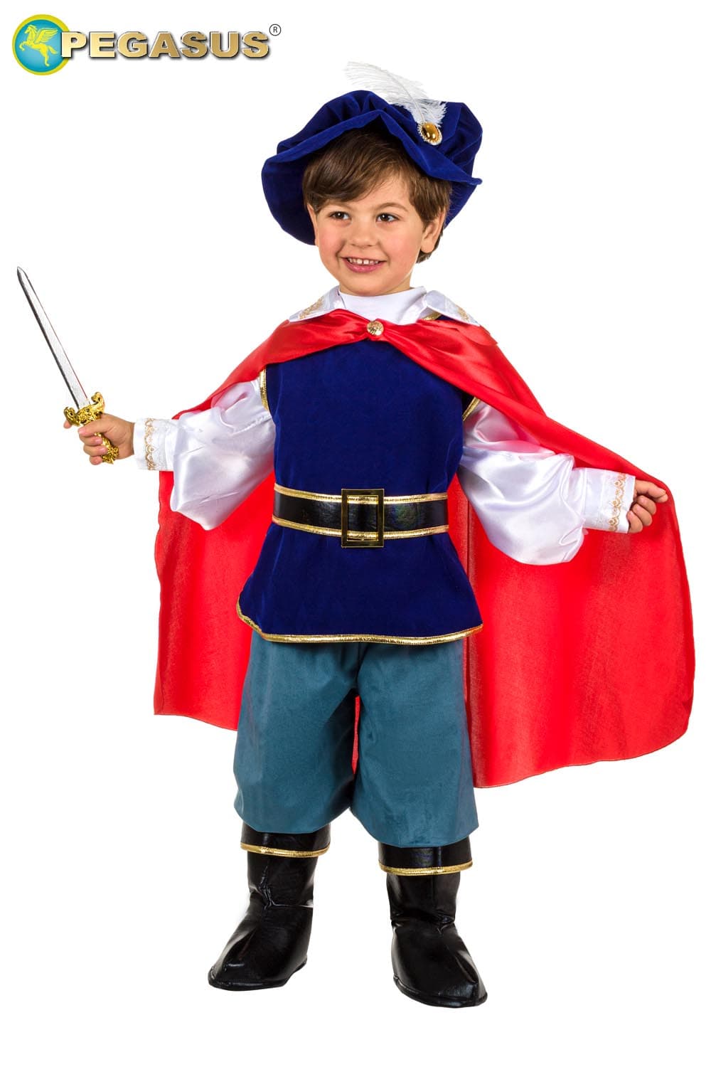 COSTUME CARNEVALE PRINCIPE DELLE FIABE BAMBINO DA 3 A 6 ANNI - PEGASUS COD. 0769 - 5