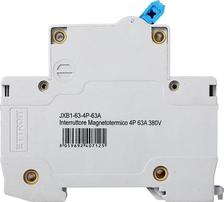 ETTROIT INTERRUTTORI MEGNETOTERMICI BARRA DIN 4 MOD 4P 415V CURVA C 4,5KA - 22
