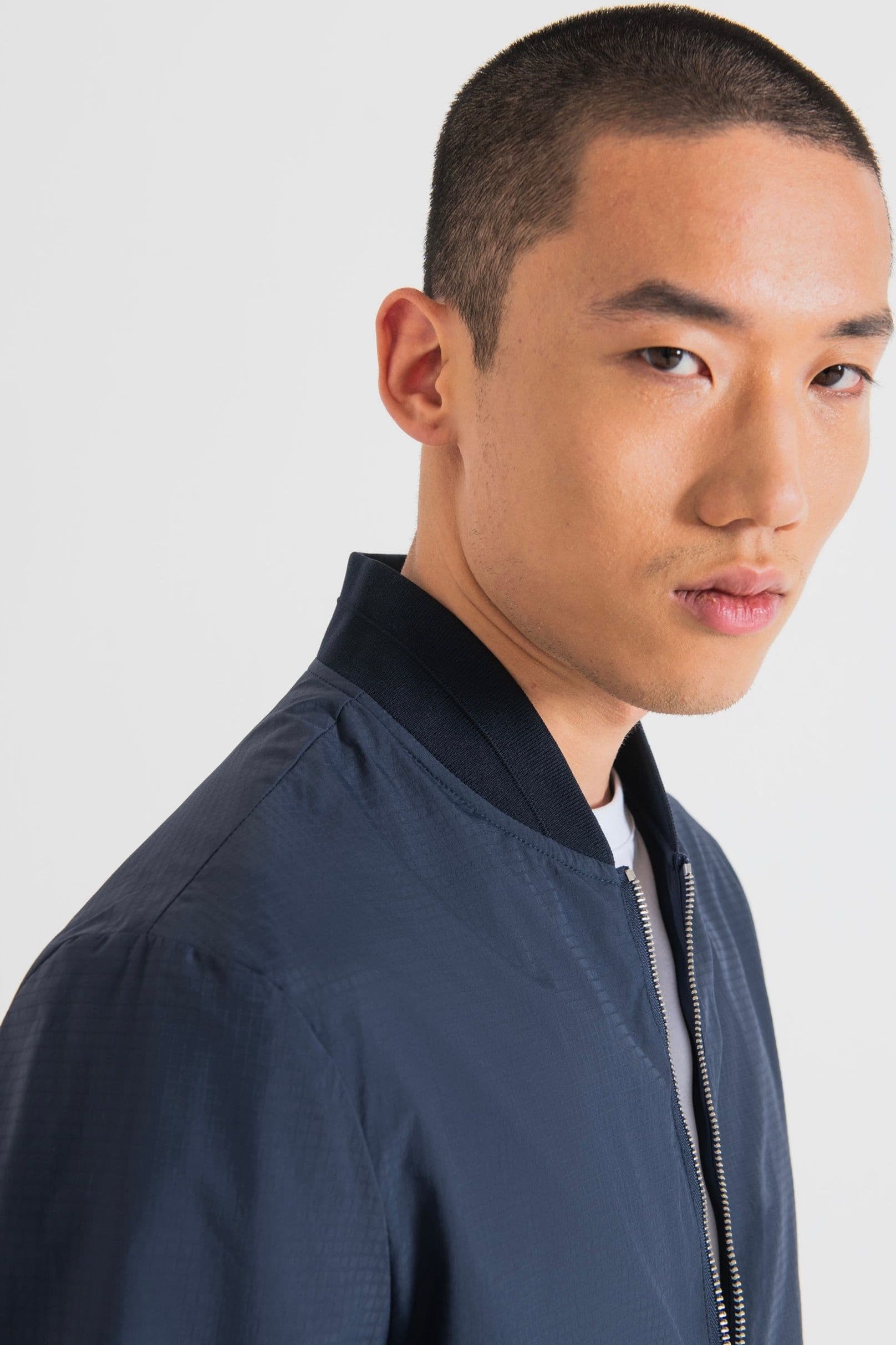 Capospalla regular fit nylon blu avio - 3
