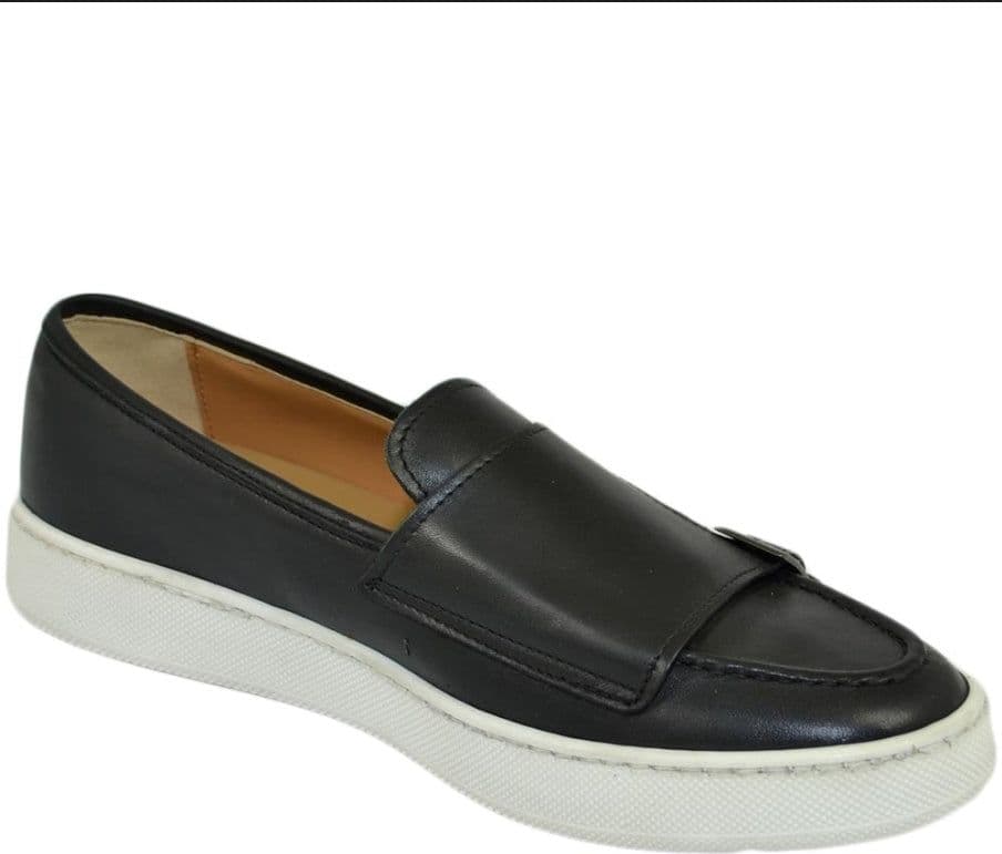 Mocassino doppia fibbia in pelle con suola sportiva - Auro Luxury Sport - 16