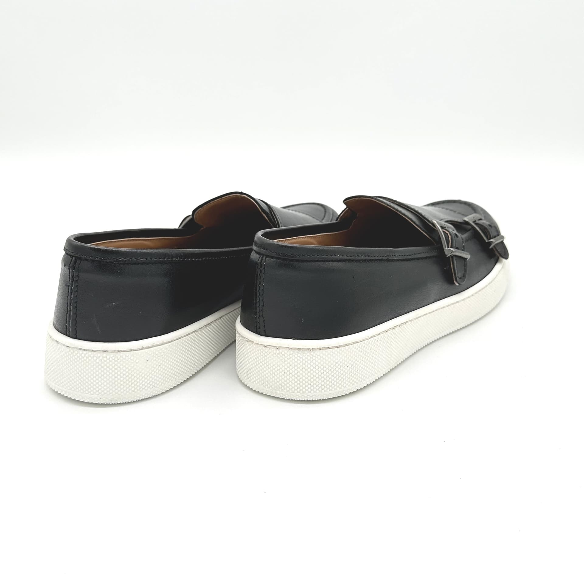 Mocassino doppia fibbia in pelle con suola sportiva - Auro Luxury Sport - 10
