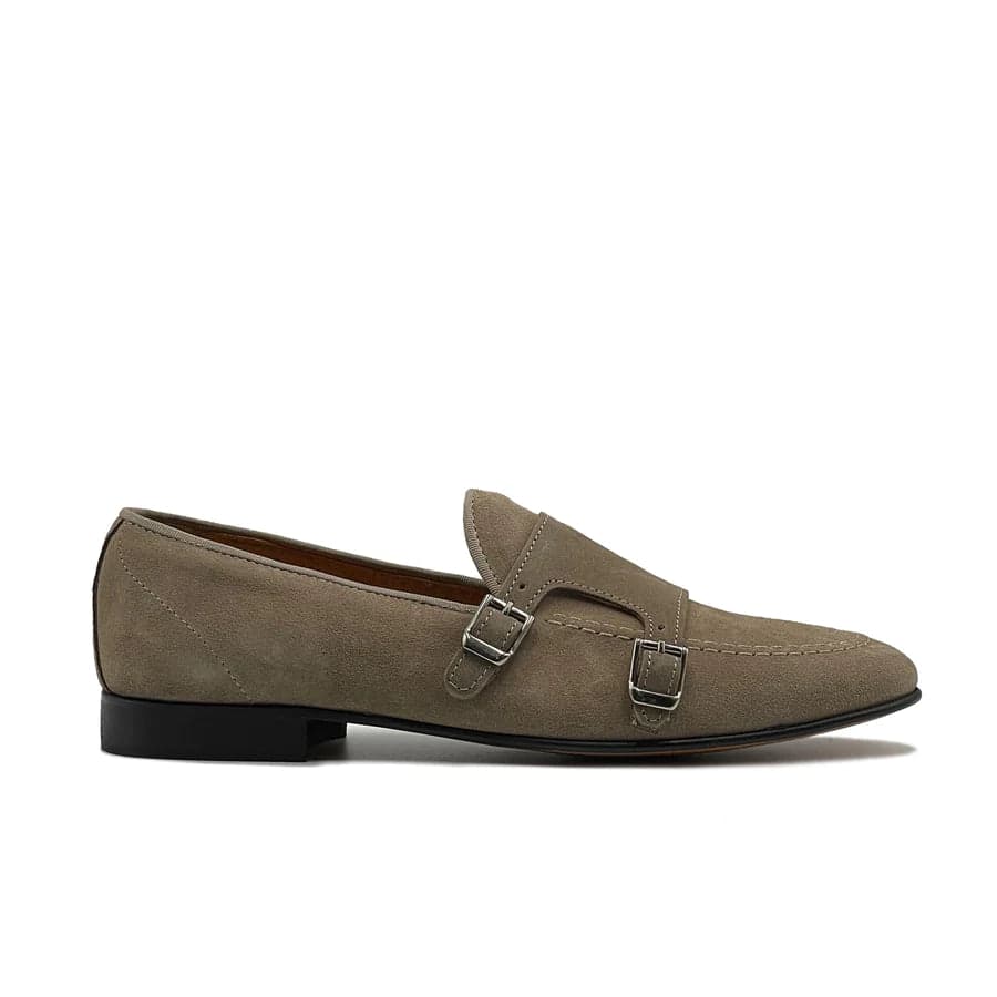 Mocassino doppia fibbia in camoscio - Auro Chamois - 31