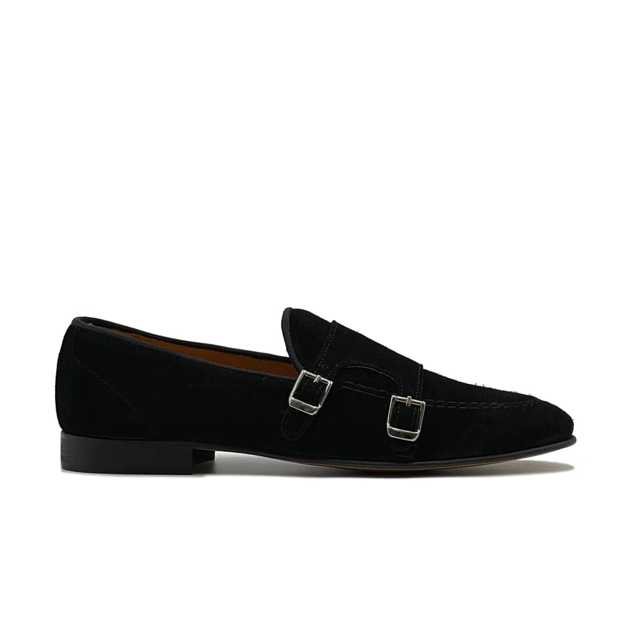 Mocassino doppia fibbia in camoscio - Auro Chamois - 34