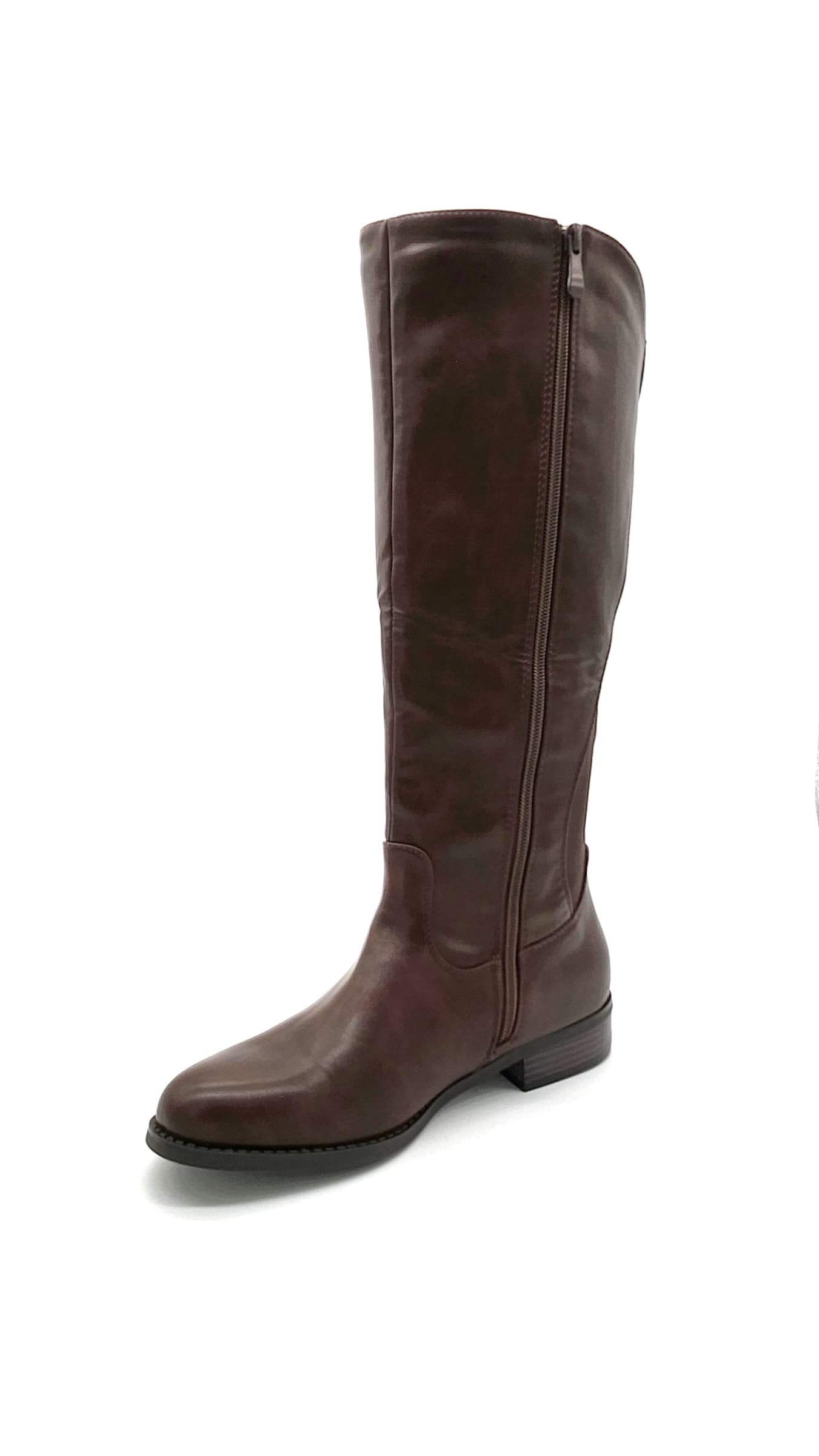 Brown - Stivali donna in ecopelle con elastico marrone in Stivali Affari di Famiglia - Sant’Angelo a Cupolo, commercioVirtuoso.it