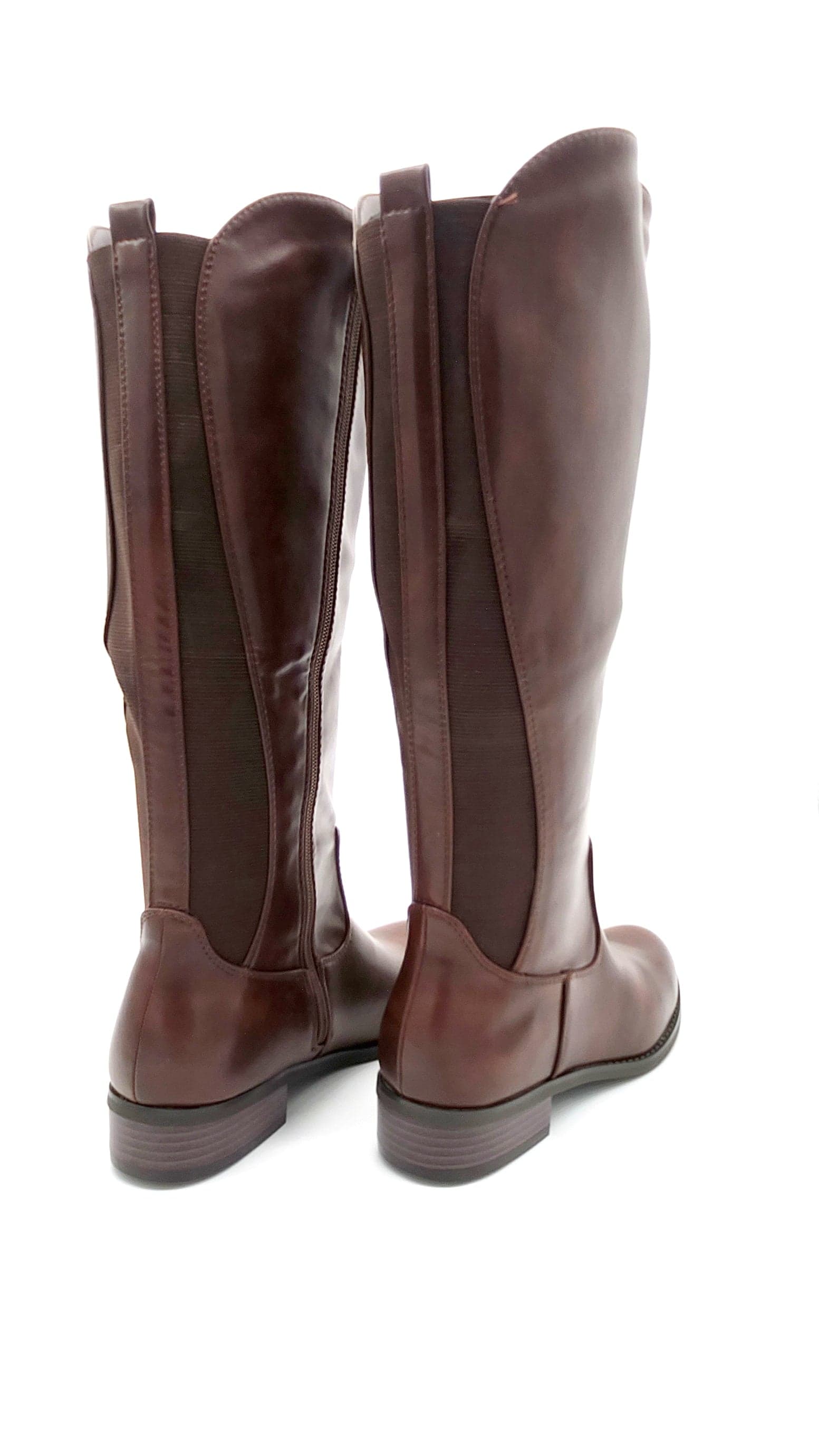 Brown - Stivali donna in ecopelle con elastico marrone in Stivali Affari di Famiglia - Sant’Angelo a Cupolo, commercioVirtuoso.it