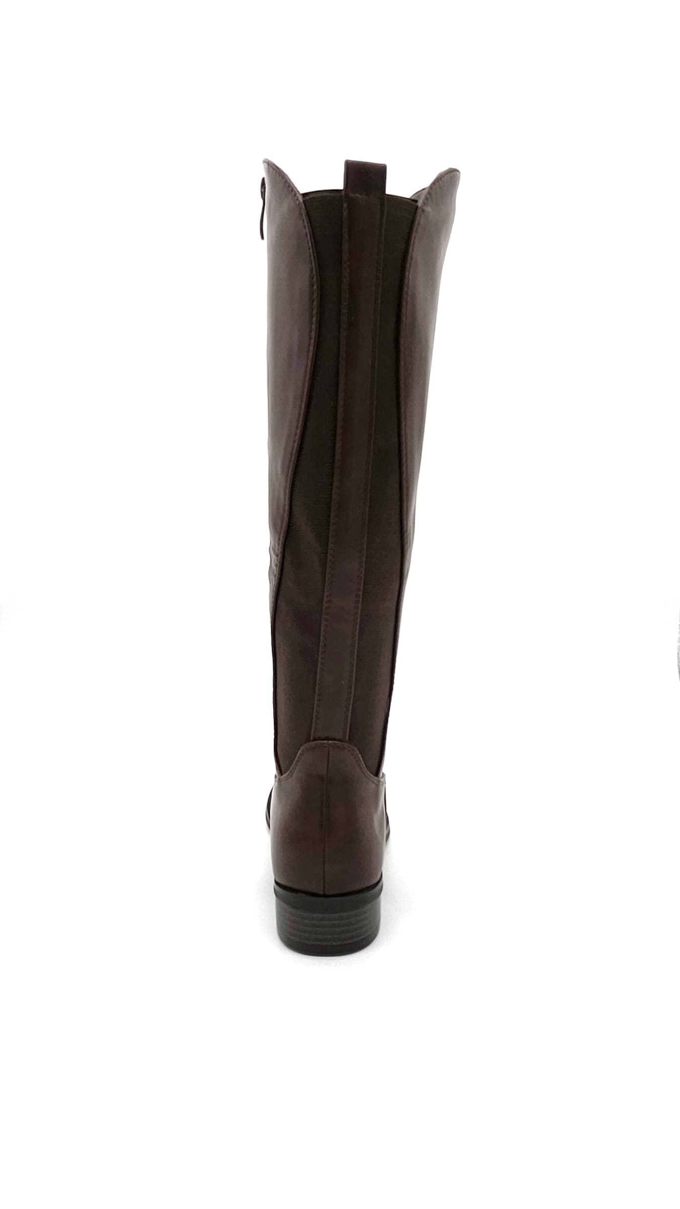 Brown - Stivali donna in ecopelle con elastico marrone - 9
