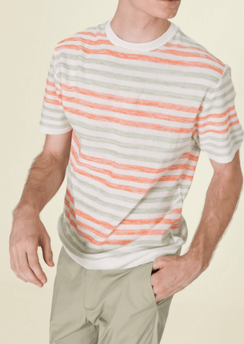 Maglia girocollo rigata - 7