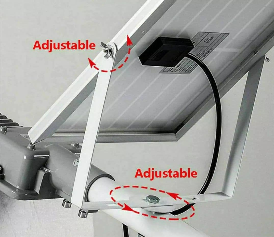 lampione solare Stradale LED 400W COMPLETO DI STAFFA LUCE CREPUSCOLARE IP66 - 8