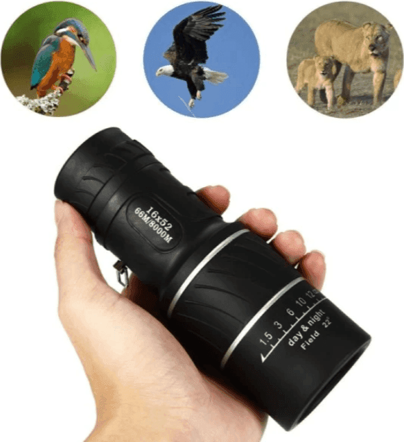 Binocolo  Monocolo Cannocchiale Zoom Monoculare Ingrandimento 16x52mm Caccia Osservazione - 3