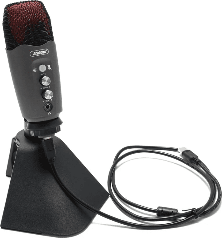 Microfono Professionale A Condensatore Da Tavolo Usb Per Studio Podcast - 3