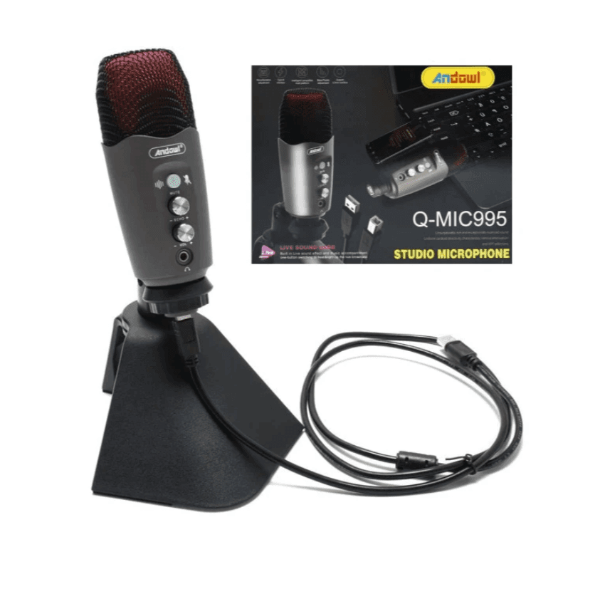 Microfono Professionale A Condensatore Da Tavolo Usb Per Studio Podcast - 4