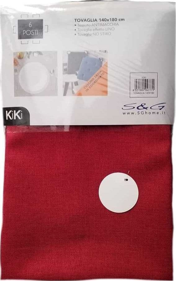 KIKI TOVAGLIA DA TAVOLA EFFETTO LINO ANTIMACCHIA 12 PERSONE 140X240 NO STIRO IDROREPELLENTE VARI COLORI - 7