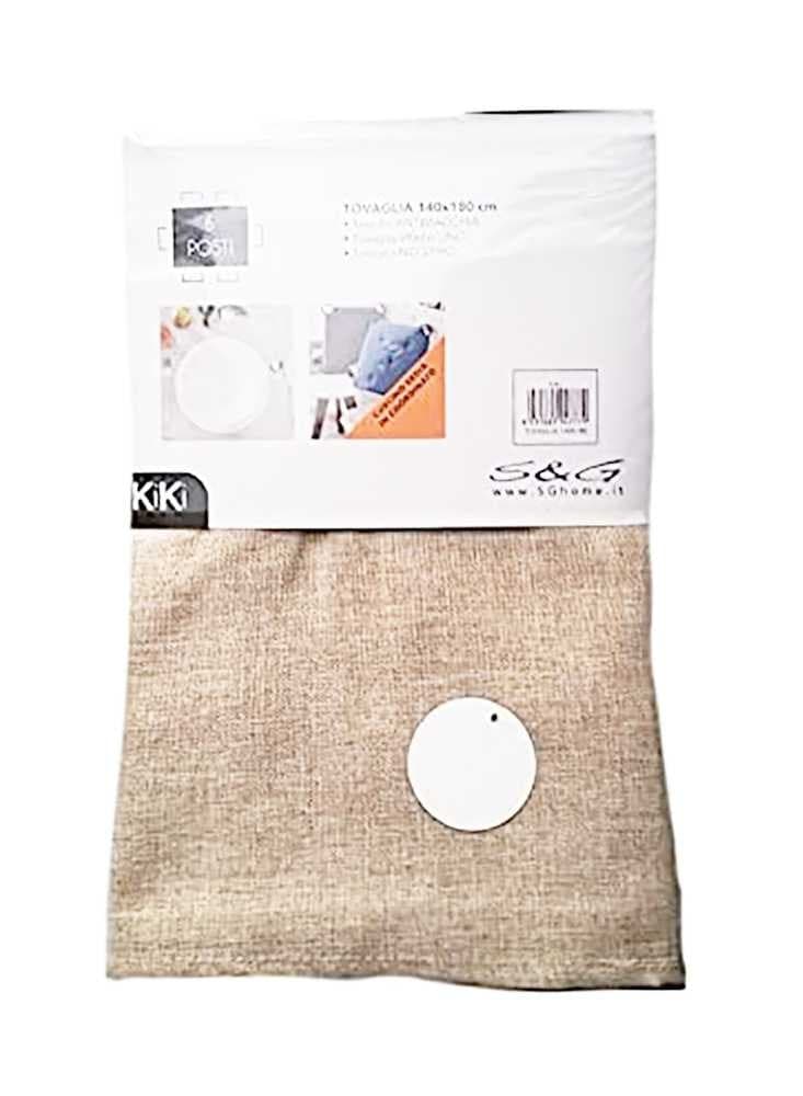 KIKI TOVAGLIA DA TAVOLA EFFETTO LINO ANTIMACCHIA 12 PERSONE 140X240 NO STIRO IDROREPELLENTE VARI COLORI - 8