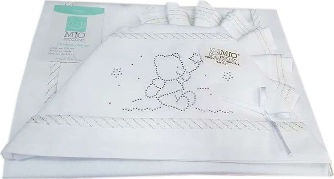 COMPLETO 3 PEZZI LENZUOLA PER lettino Colore Bianco