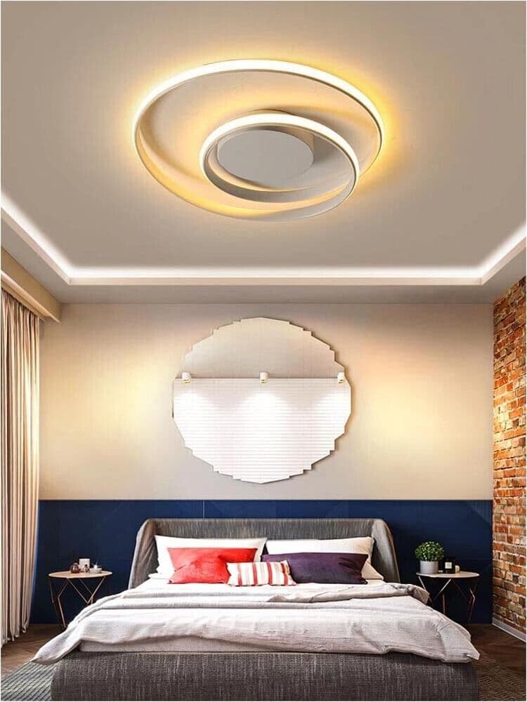 Plafoniera Led Luce Calda 32 Watt Lampadario Da Soffitto Cerchio A Spirale Pn20 - 5