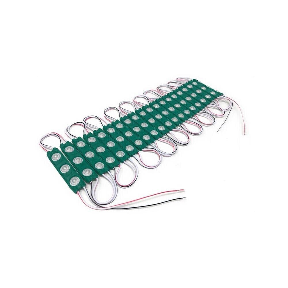 Modulo Led 12v 20 Strisce Per Insegne Tabelle Striscia Luce Verde - 3