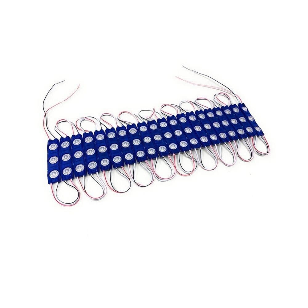 Modulo Led 12v 20 Strisce Per Insegne Tabelle Striscia Luce Blu - 3