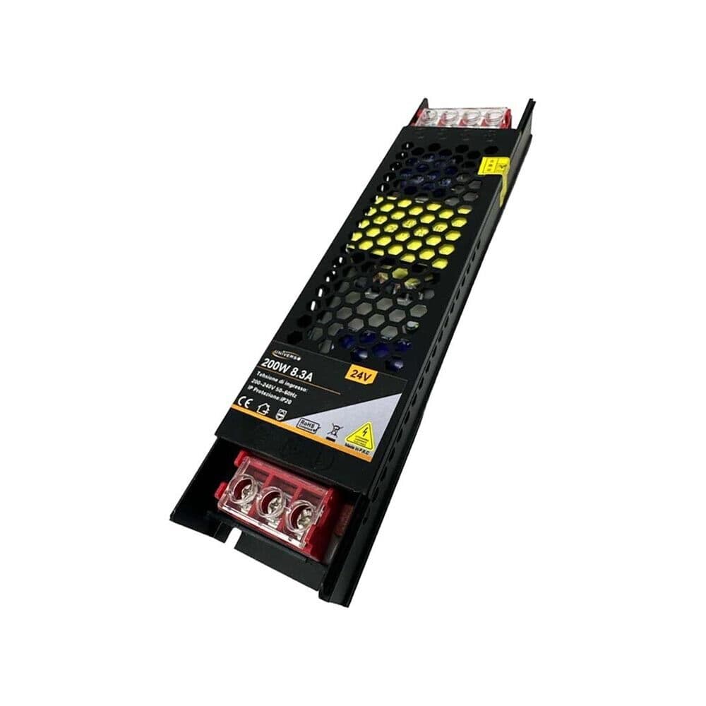 Alimentatore 200 W 24 V Trasformatore Stabilizzato Modello Slim Switch 8.3a - 4
