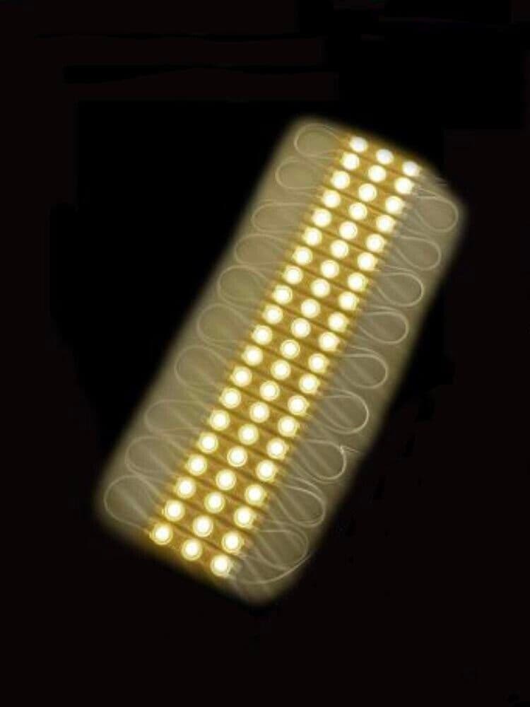 Modulo Led 12v 20 Strisce Per Insegne Tabelle Striscia Luce Calda 3000k - 4
