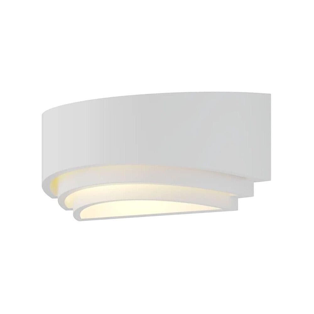 Applique Da Parete In Gesso Verniciabile Attacco R7s Luce Doppia Emissione - 5
