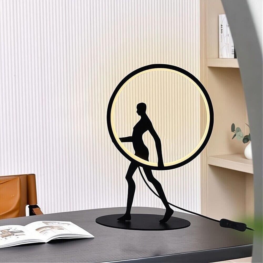 Lampada Led Luce Calda Lume Da Tavolo Scrivania 9 W Scultura Corpo Umano Moderno - 5