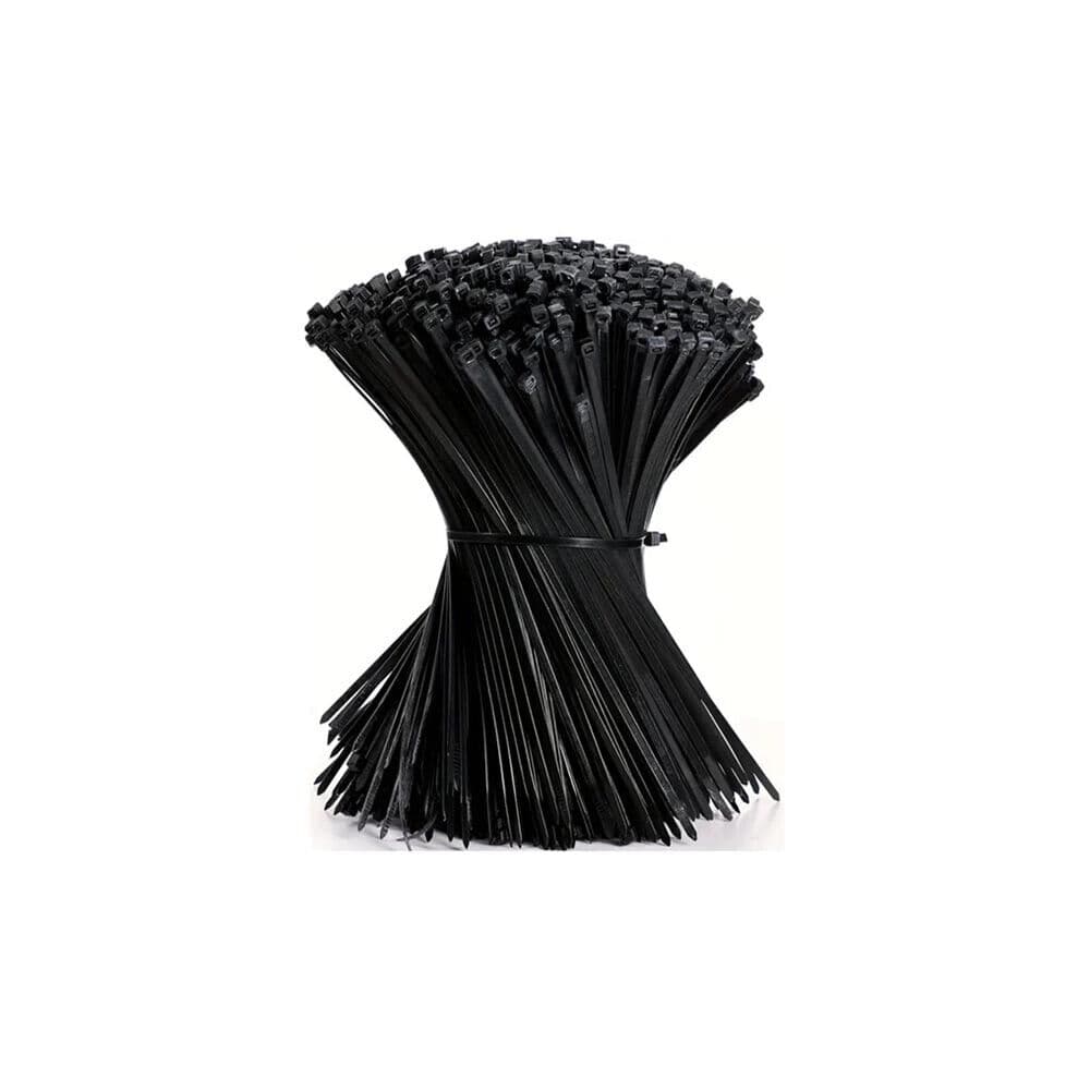 200 Pezzi Fascette Elettricista Fascetta Di Cablaggio 2.5 Mm 10 Cm In Nylon Nero - 5