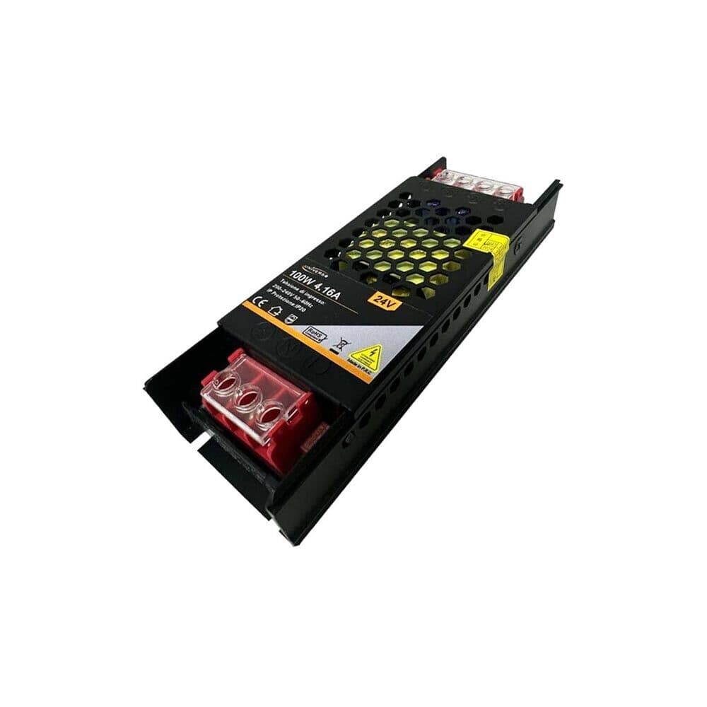 Alimentatore 100 W 24 V Trasformatore Stabilizzato Modello Slim Switch 4.16a - 4