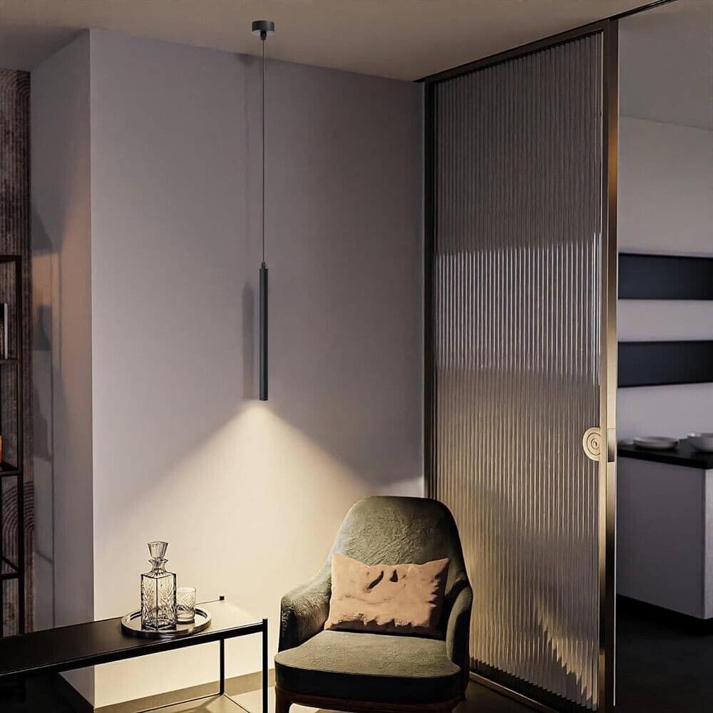 Lampadario Led Luce Calda 3 Watt Da Soffitto Stile Moderno Nero A11-nc - 5