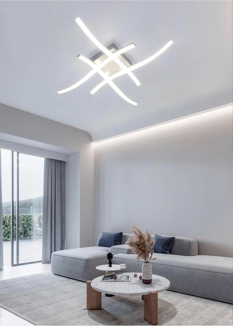 Plafoniera Led Luce Bianca Calda Naturae Lampadario 31 Watt Stile Moderno - 4