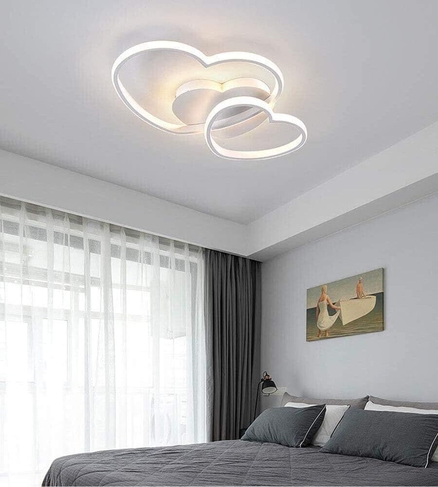 Plafoniera Led 3 Cuori Lampadario 31 Watt Luce Naturale 4000k Stile Moderno - 4