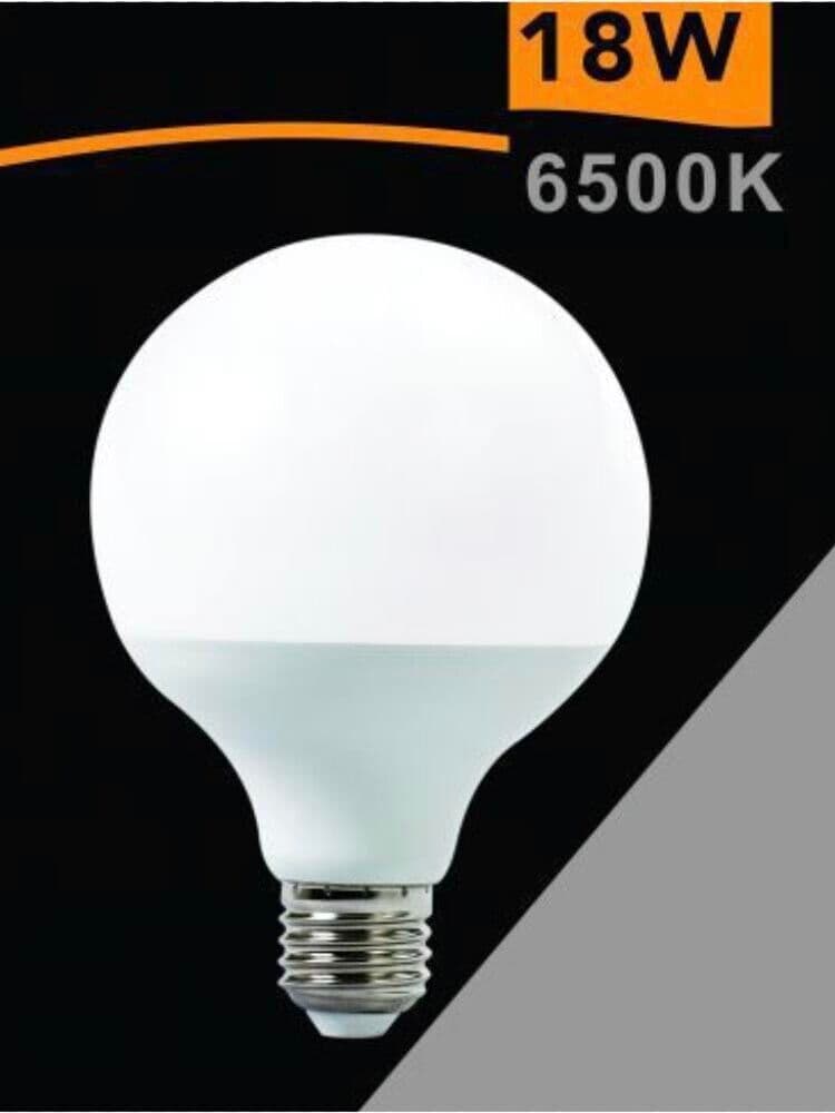 Lampadina Led 18 W Lampada Globo Sfera Luce Bianca 6500k Attacco E27 G95 - 4