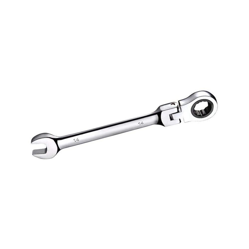 Chiave A Snodo 14 Mm Cricchetto Nero A 12 Denti Testa Girevole 180 - 4
