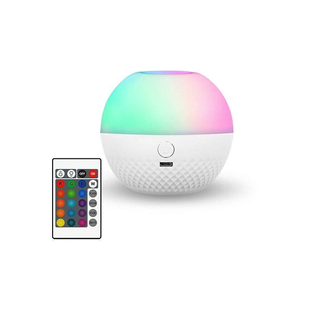 Lampada Sfera Led Rgb Touch Dimmerabile Multicolore Con Telecomando Ricaricabile - 4